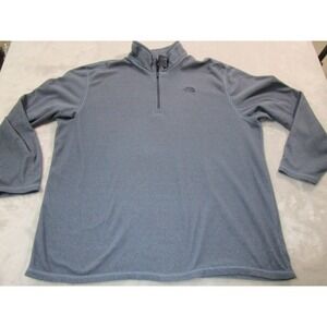 The North Face Pullover Mens 2XL Blue Quarter Zip Fleece Hiking Top Outdoor